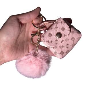 Mini Bag Keychain Charm Change Coin Purse Feminine Girlhoodcore Powder Pink NWT